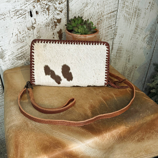 Rancher's Wife Cowhide Wallet Organizer ~ Wristlet, Crossbody