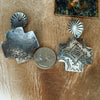 The Sterling Silver Cross Concho Earrings