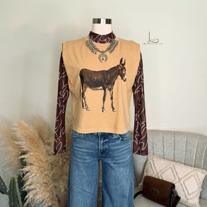 The Vintage Donkey ~Graphic Boxy Tank