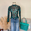 The Turquoise Mesh Top