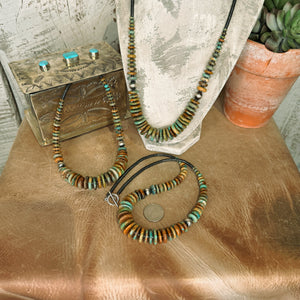 The Graduated Verde Turquoise & Sterling Silver Pearl Necklace