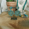 Grande Turquoise Cluster Dangle Earrings