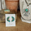Turquoise Half Cluster Earrings