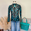 The Turquoise Mesh Top