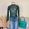 The Turquoise Mesh Top