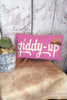 Giddy Up ~ Wool Hooked Pillow