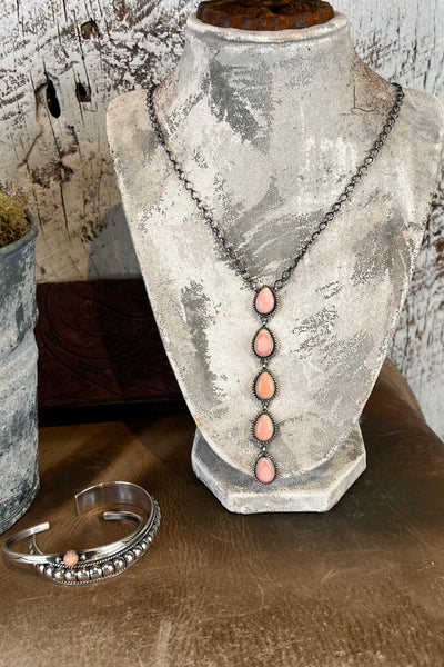 The Pink Lariat Necklace