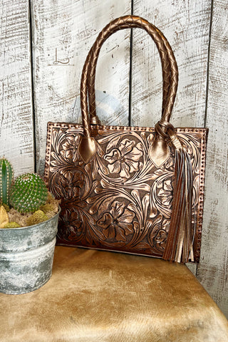 The Marcos Tote in Bronze