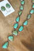 Kingman Turquoise Lariat Necklace & Earrings