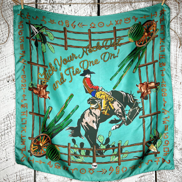 Tie One On in Turquoise ~Shorty Wild Rag