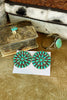 Grande Turquoise Cluster Earrings - Green/Blue Turquoise