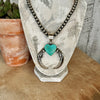 The Kingman Turquoise Heart Naja Pendant