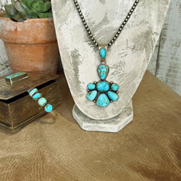Kingman Turquoise Cluster Pendant