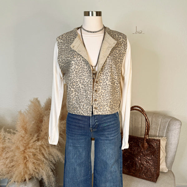The Vintage Leopard Sweater Vest