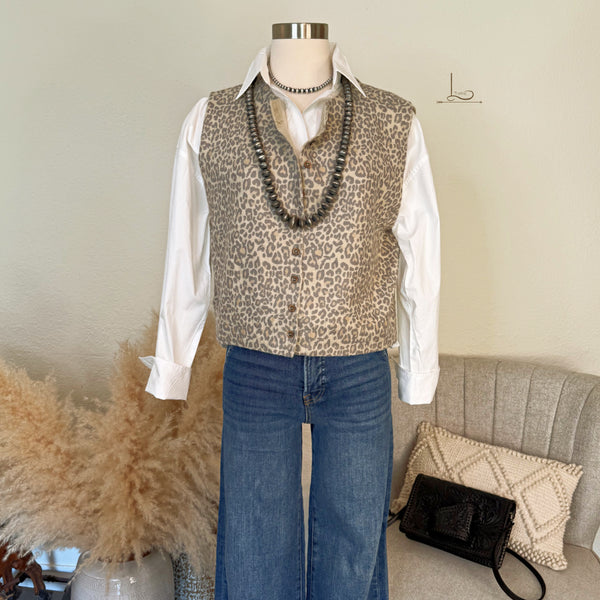 The Vintage Leopard Sweater Vest