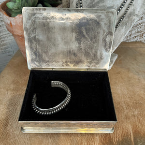 The Longhorn Hand Stamped Silver Box