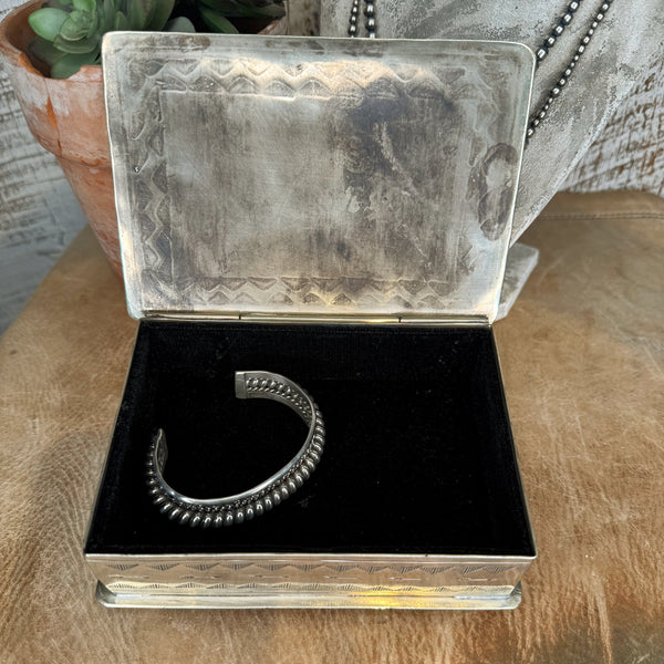 The Longhorn Hand Stamped Silver Box