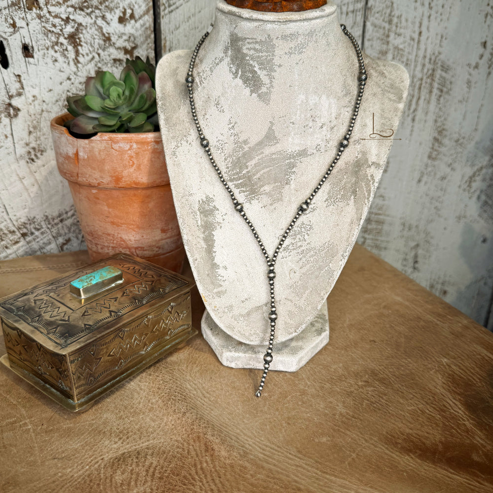 The Sterling Silver Pearl 18" Lariat Necklace