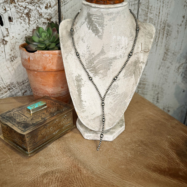 The Sterling Silver Pearl 18" Lariat Necklace