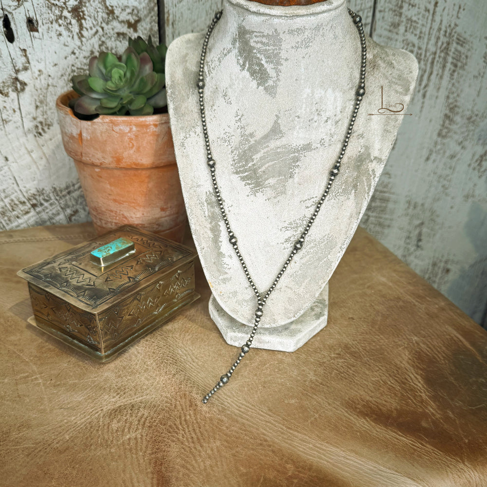 The Sterling Silver Pearl 20" Lariat Necklace