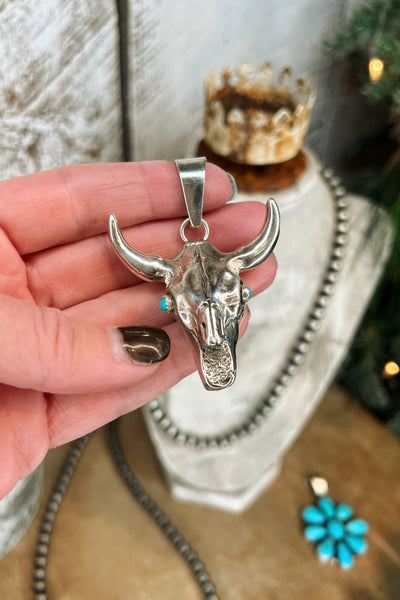 The Sterling Silver Longhorn Pendant