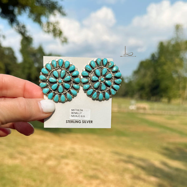 The Midi Turquoise Cluster Earrings