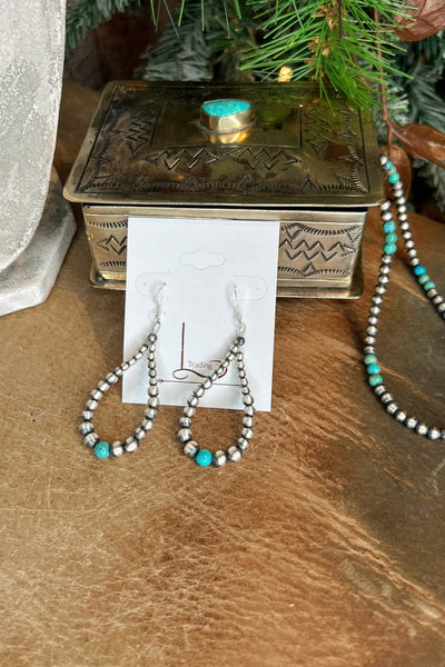 The Medio Sterling Silver & Turquoise Teardrop Earrings