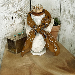 Lucky Paisley Bandana in Saddle~ Shorty Wild Rag