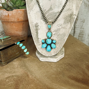 Royston Turquoise Cluster Pendant