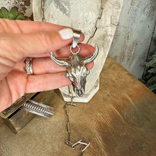 The Sterling Silver Longhorn Pendant