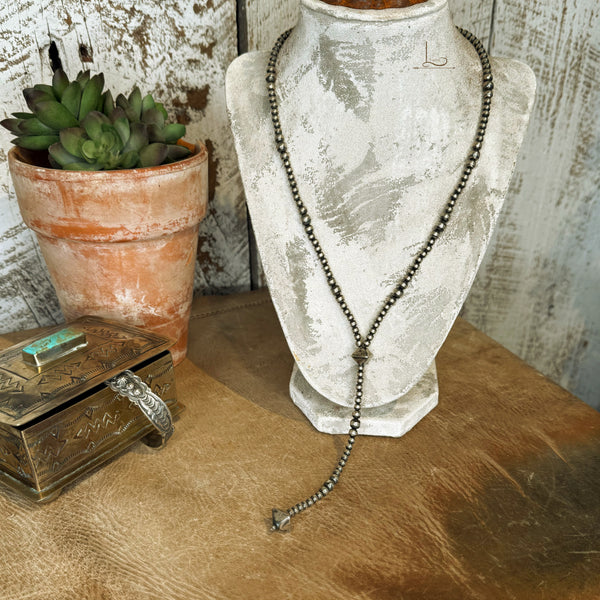 The Sterling Silver Pearl Lariat Necklace