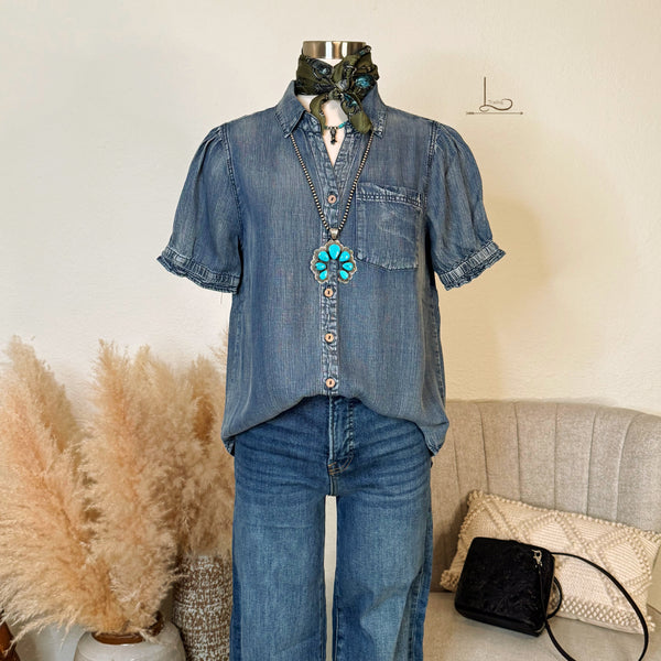 The Stevie Vintage Denim Top
