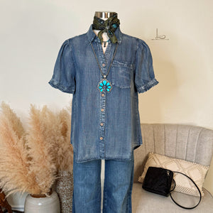 The Stevie Vintage Denim Top