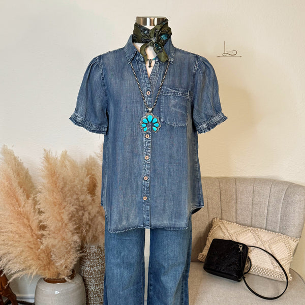 The Stevie Vintage Denim Top