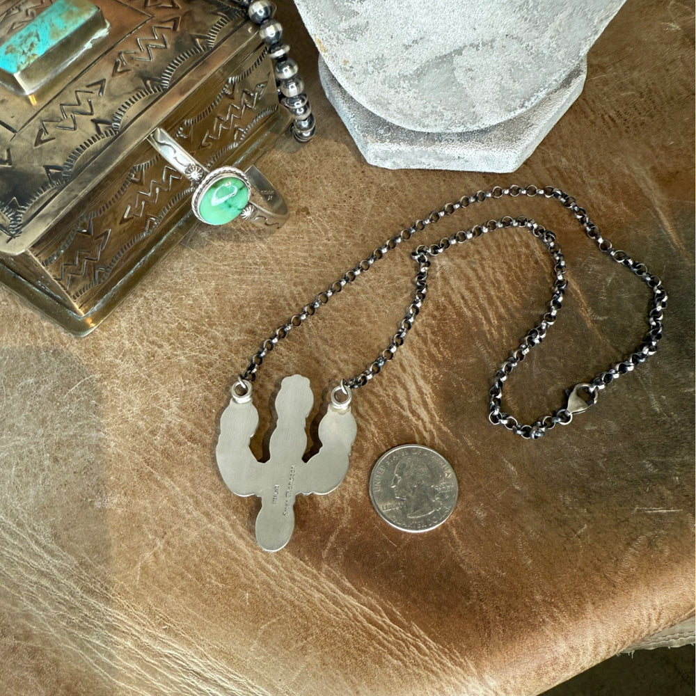 The Saguaro Sonoran Turquoise Cactus Necklace