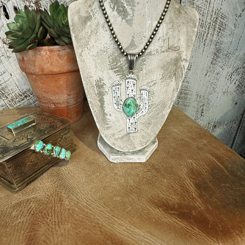 The Grande Saguaro Turquoise Pendant