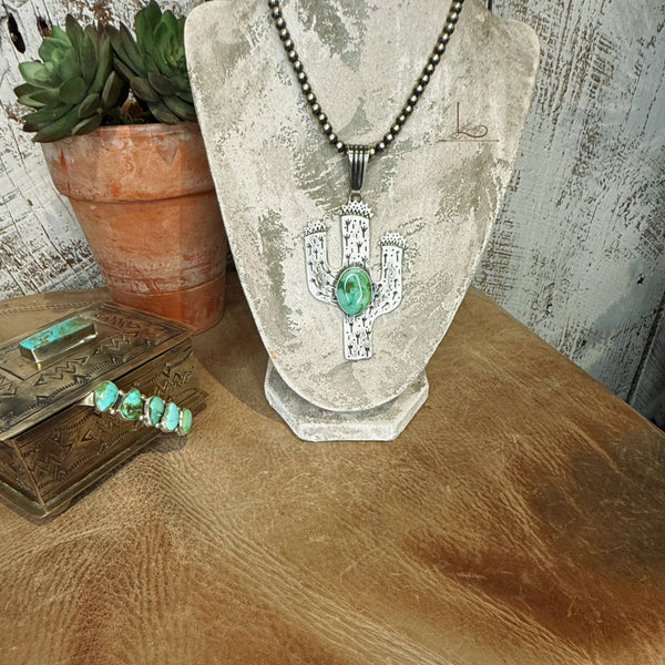 The Grande Saguaro Turquoise Pendant