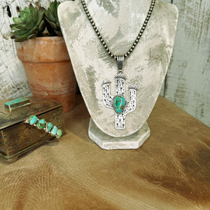 The Grande Saguaro Turquoise Pendant