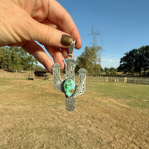 The Grande Saguaro Turquoise Pendant