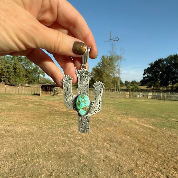 The Grande Saguaro Turquoise Pendant