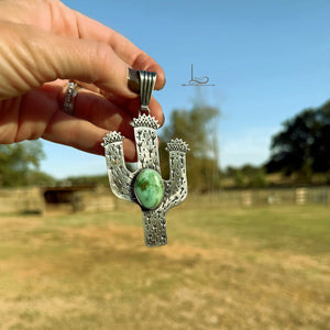 The Grande Saguaro Turquoise Pendant