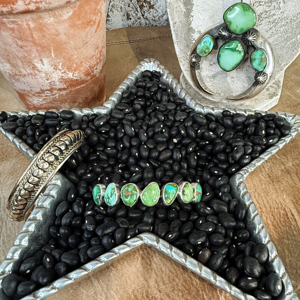 The Sonoran Turquoise Siete Cuff