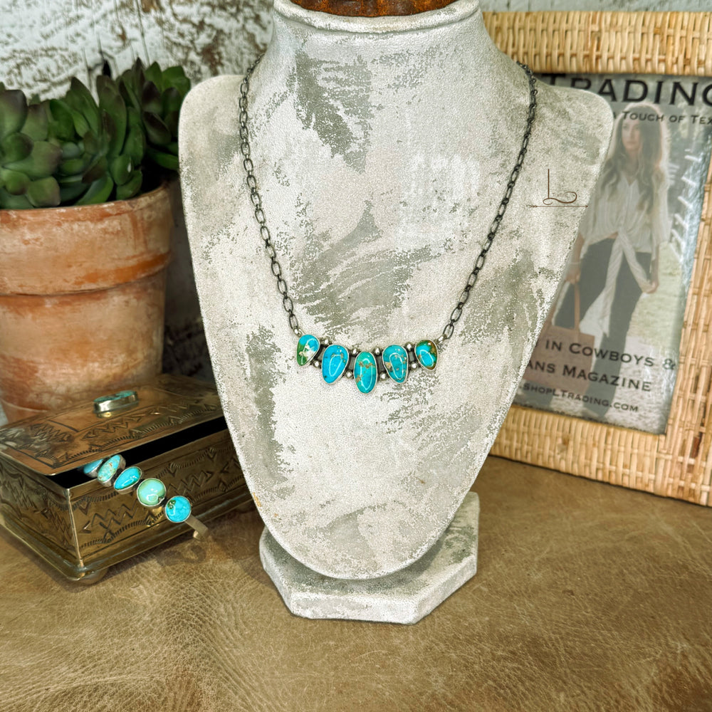The Sonoran Turquoise Cinco Necklace