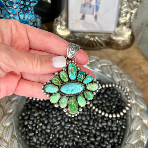 The Lorenzo Sonoran Gold Turquoise Pendant