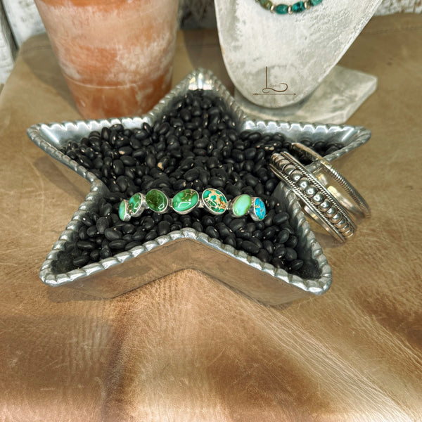 The Sonoran Turquoise Siete Cuff