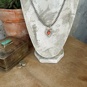 The Spiny & Sterling Stamped Heart Charm Pendant