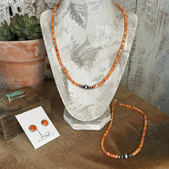 The Heishi Spiny & Sterling Silver Pearl Necklace