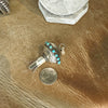 The Sterling Silver & Turquoise Grande Squash Blossom Pendant