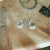 Sterling Silver Stamped Teardrop Earrings