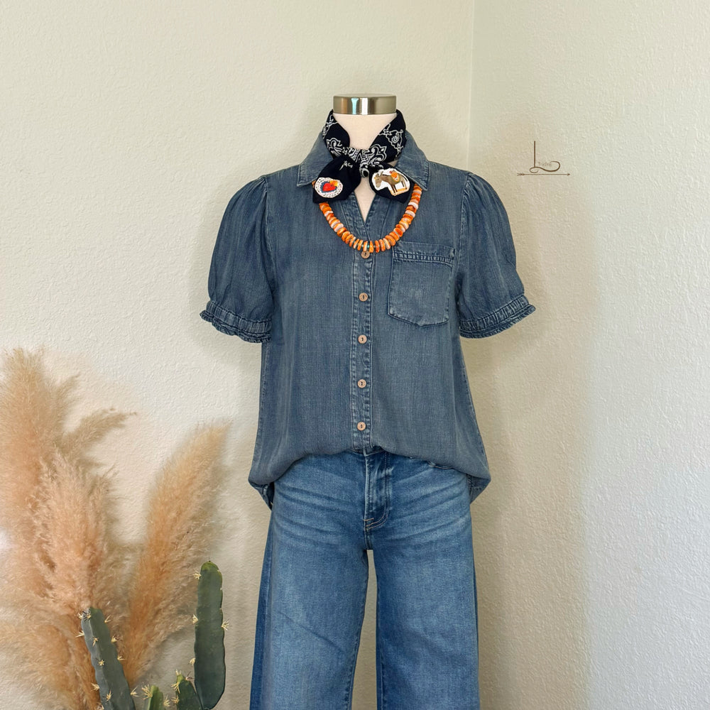 The Stevie Vintage Denim Top